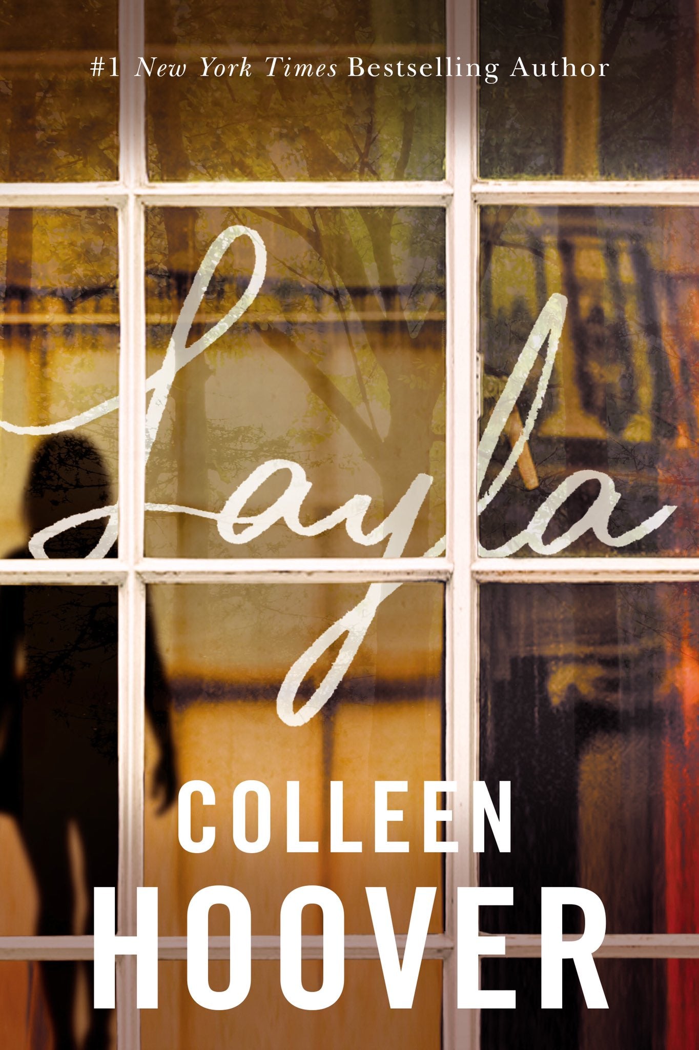Book cover of 'Laya' by Colleen Hoover with a window reflection design.