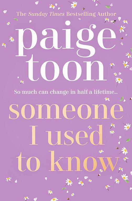 Book cover of 'Someone I Used to Know' by Paige Toon with a purple background and floral elements.